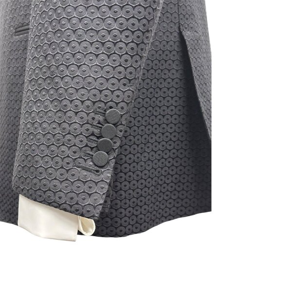 Tom Ford - Black on Black Geometric Circle Print Dinner Jacket - Picture 7 of 10